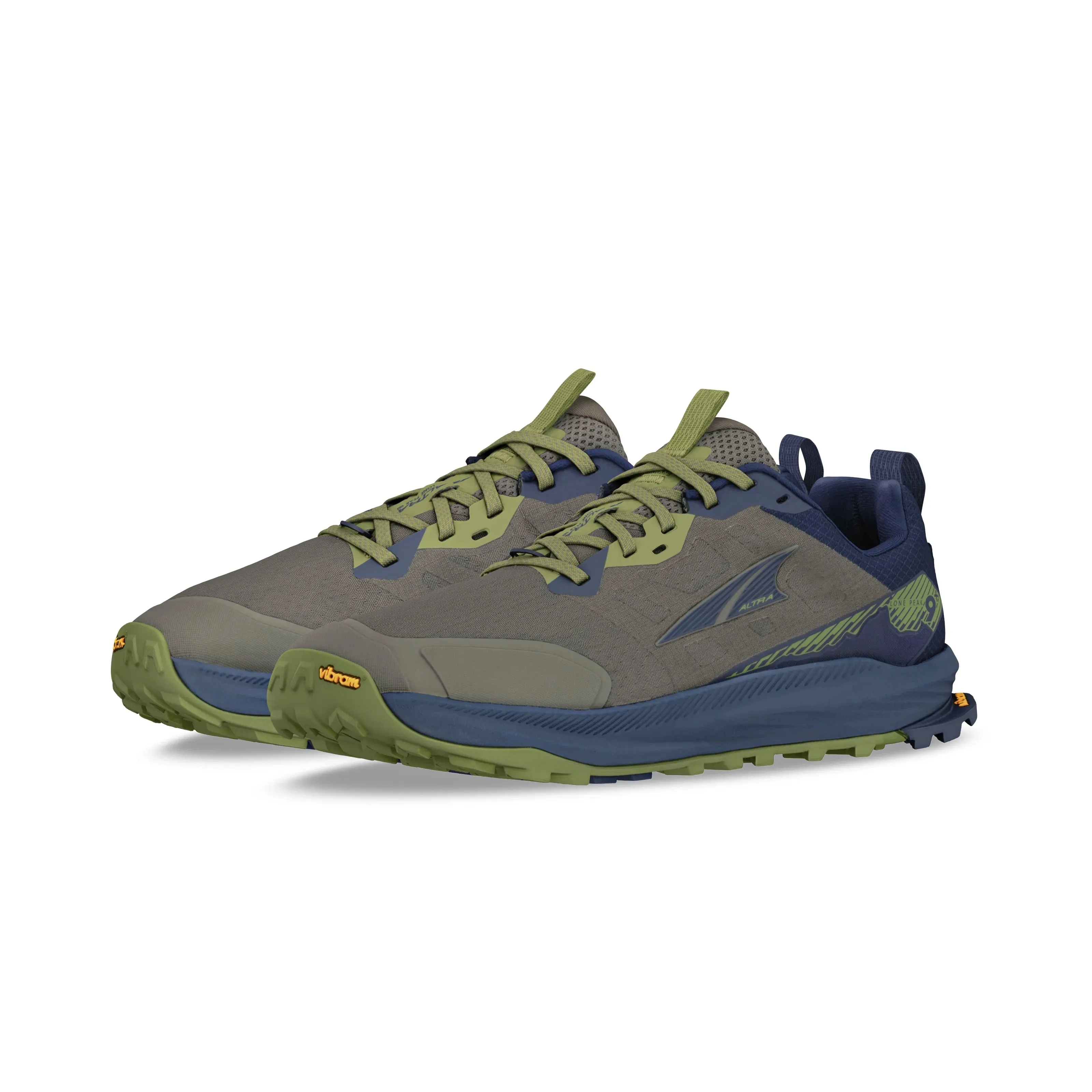 Altra Lone Peak 9  Mens Trail Running Shoe - Dusty Olive