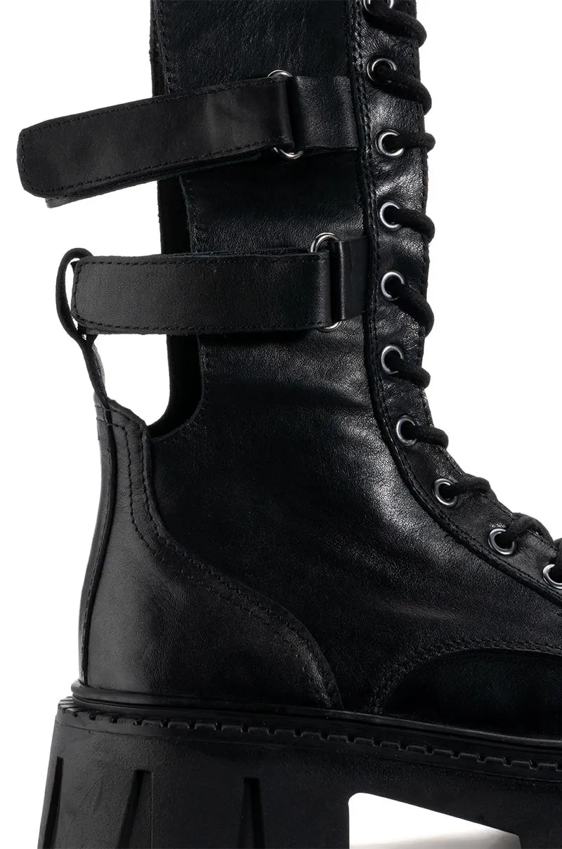 ASPECT LACE UP BOOTIE IN BLACK