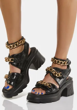 Black Seema Sandals