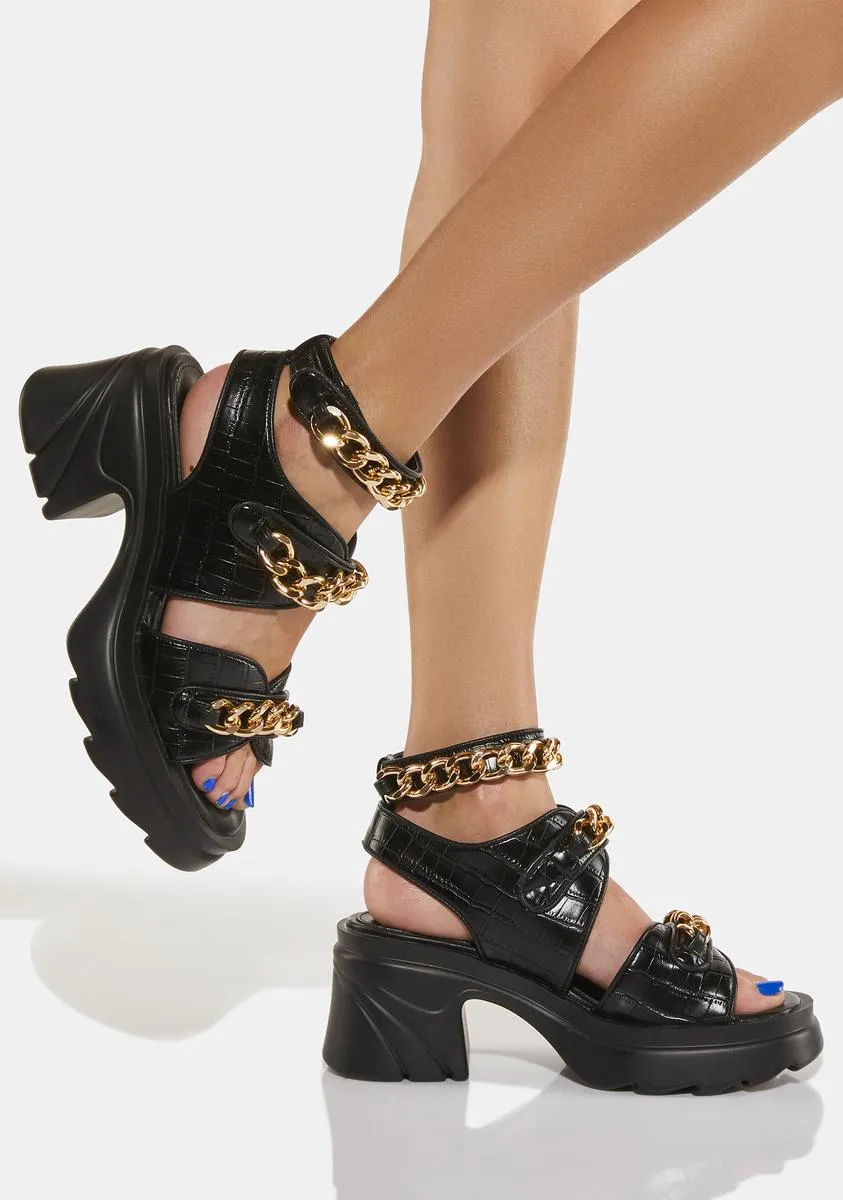 Black Seema Sandals