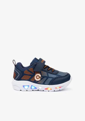 Boy's Navy With Lights Conguitos Sneakers