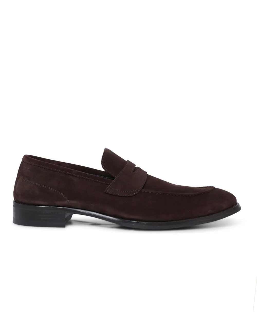 Brera Suede Loafer in Mogano