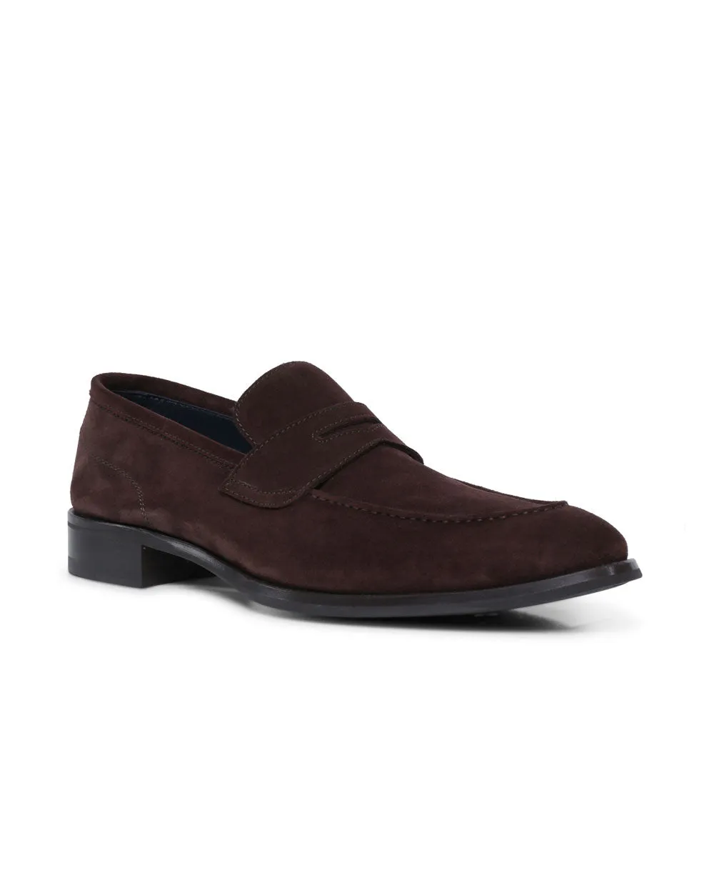 Brera Suede Loafer in Mogano