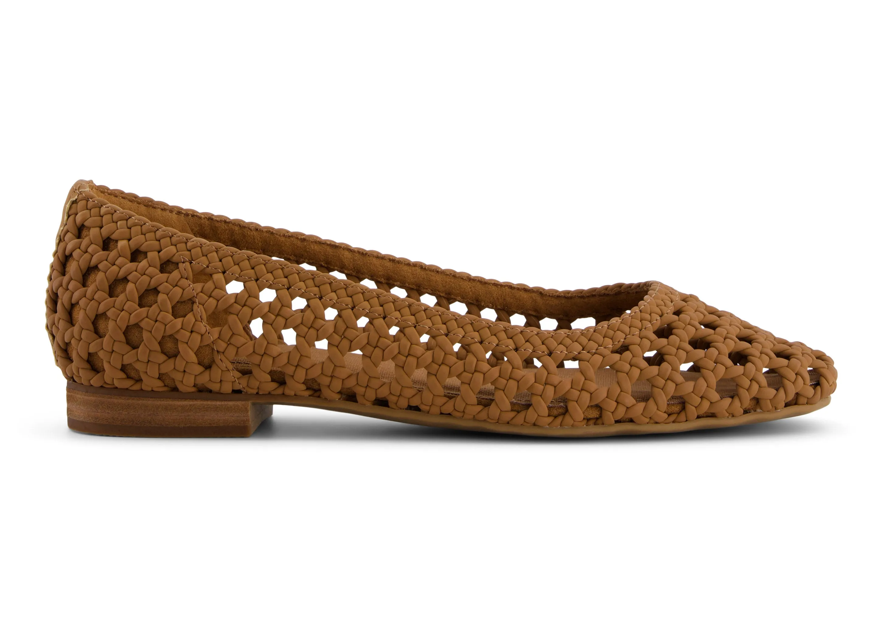 Briella Ballet Flat - Brown Sugar Woven Basket