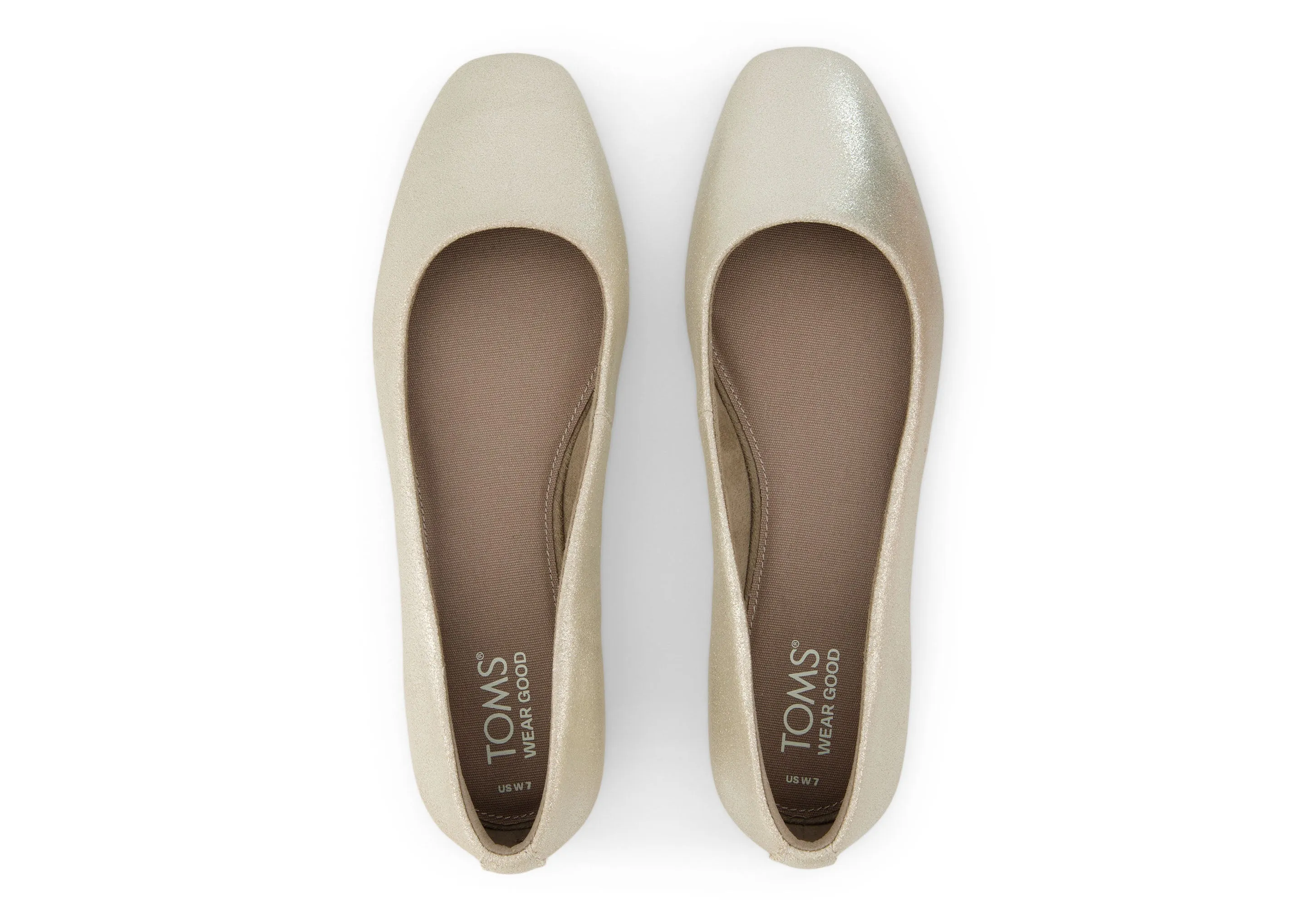 Briella Ballet Flat - Champagne Metallic Suede