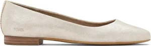 Briella Ballet Flat - Champagne Metallic Suede