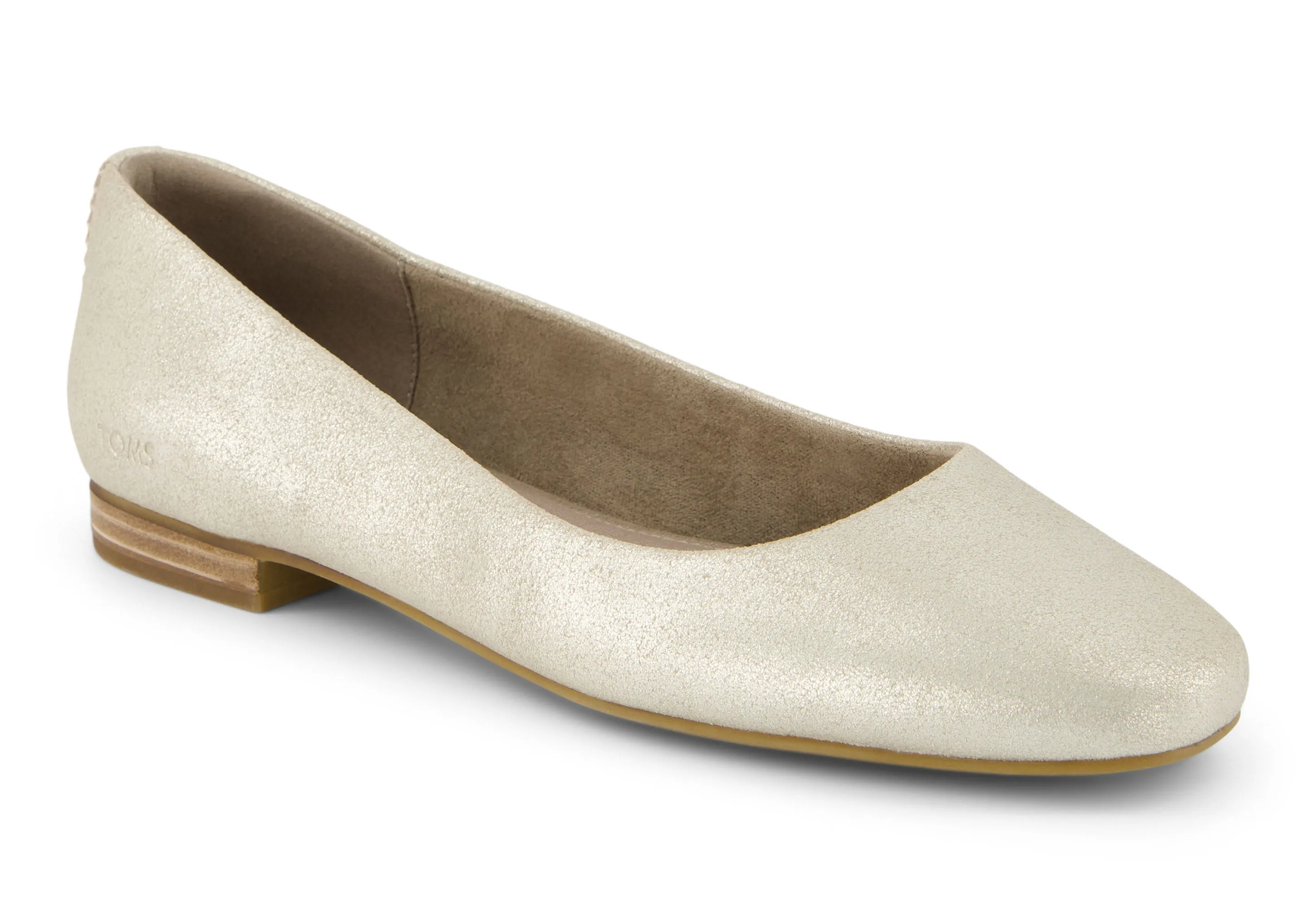 Briella Ballet Flat - Champagne Metallic Suede