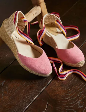 Cassie Espadrille Wedge-Azalea, Multi Stripe Ribbon