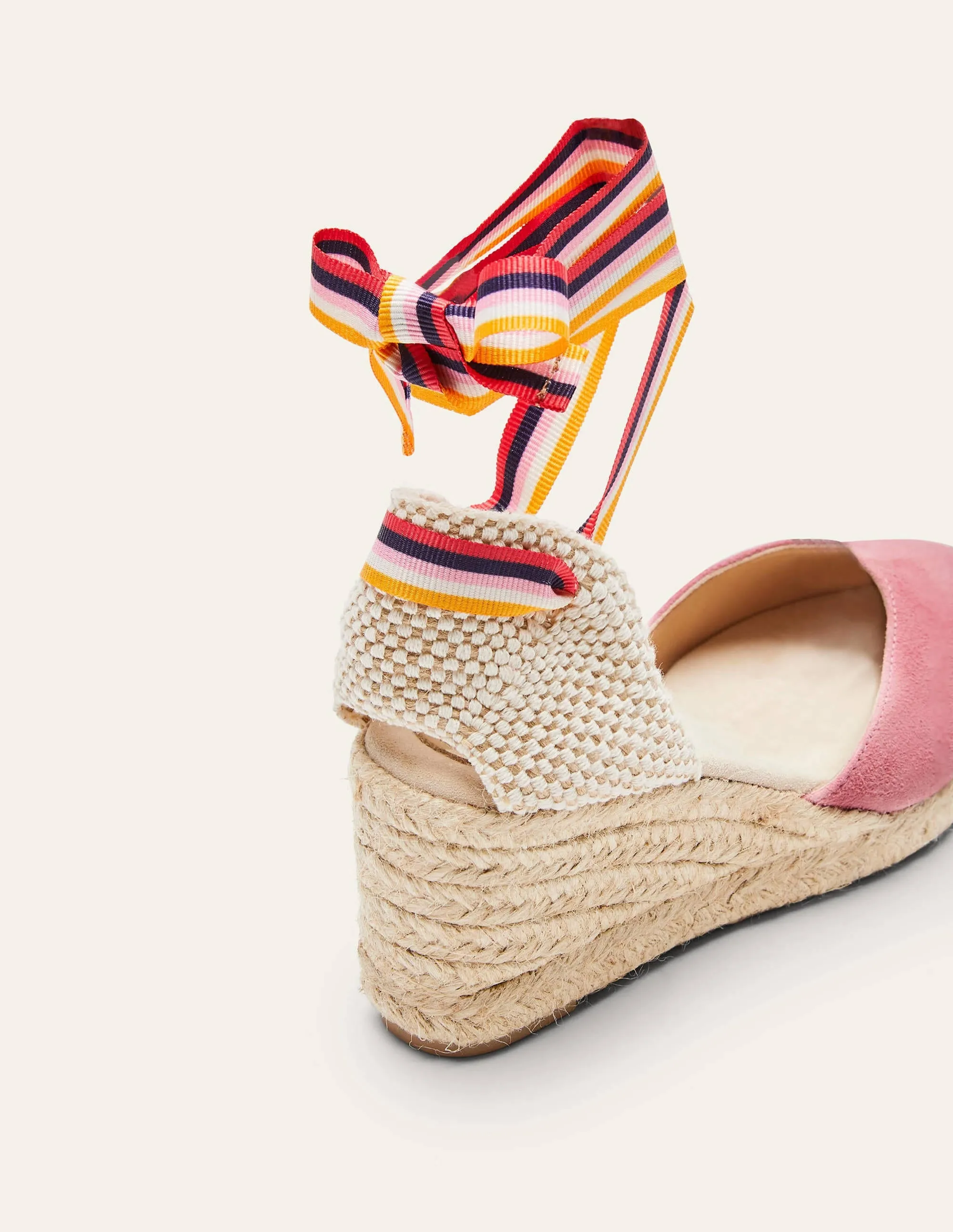 Cassie Espadrille Wedge-Azalea, Multi Stripe Ribbon