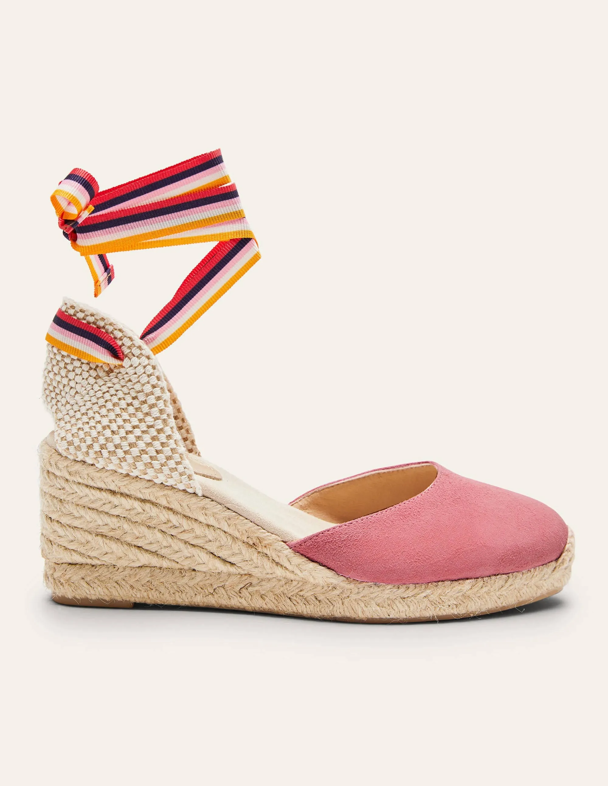 Cassie Espadrille Wedge-Azalea, Multi Stripe Ribbon