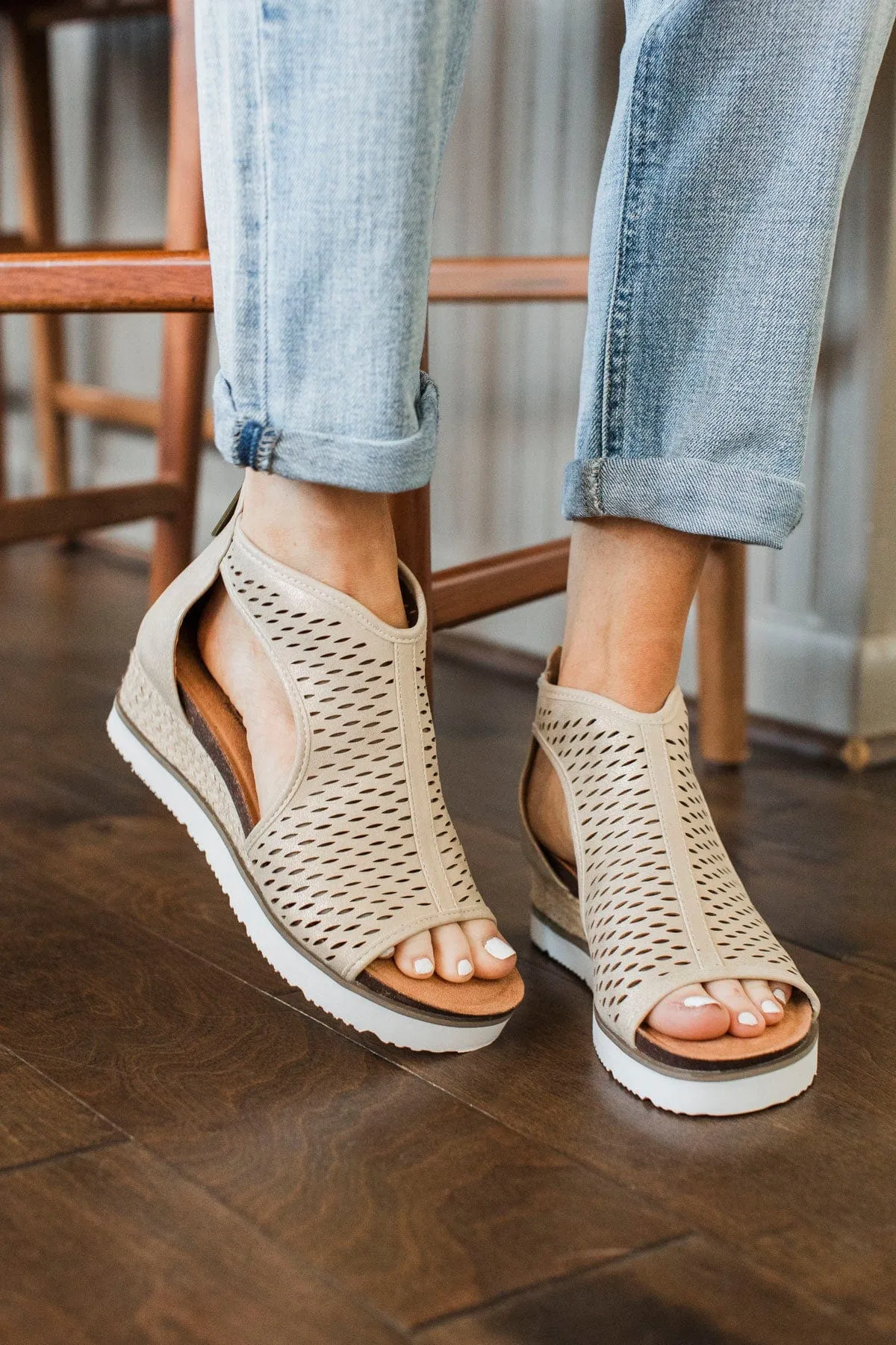 Corky's Sugar Momma Wedge Sandals- Gold