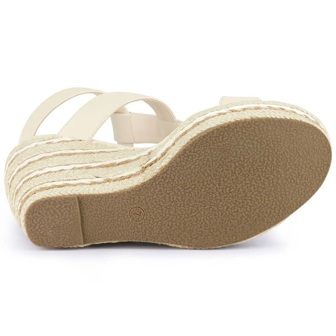 Espadrille Strappy Platform Wedges Sandals