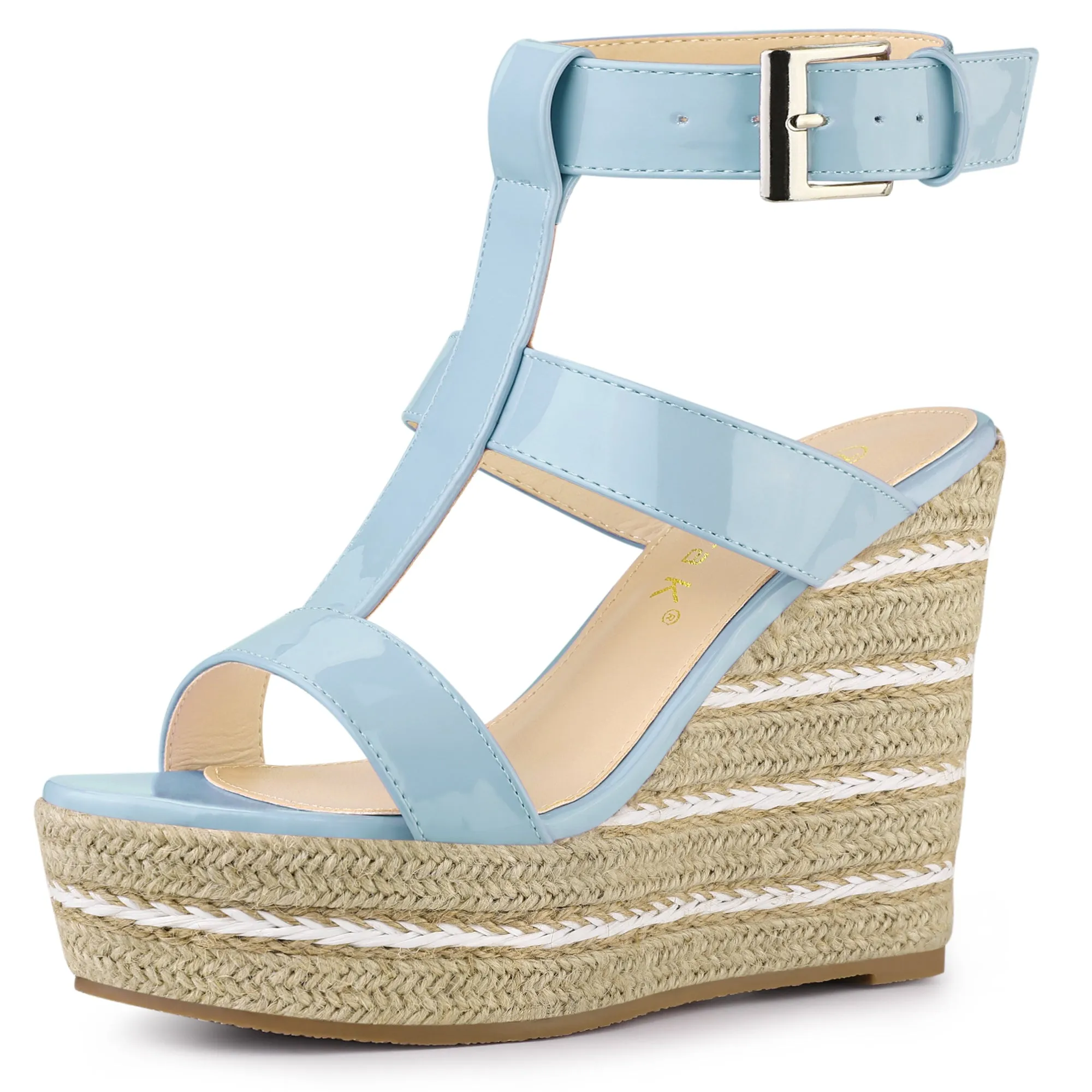 Espadrille Strappy Platform Wedges Sandals