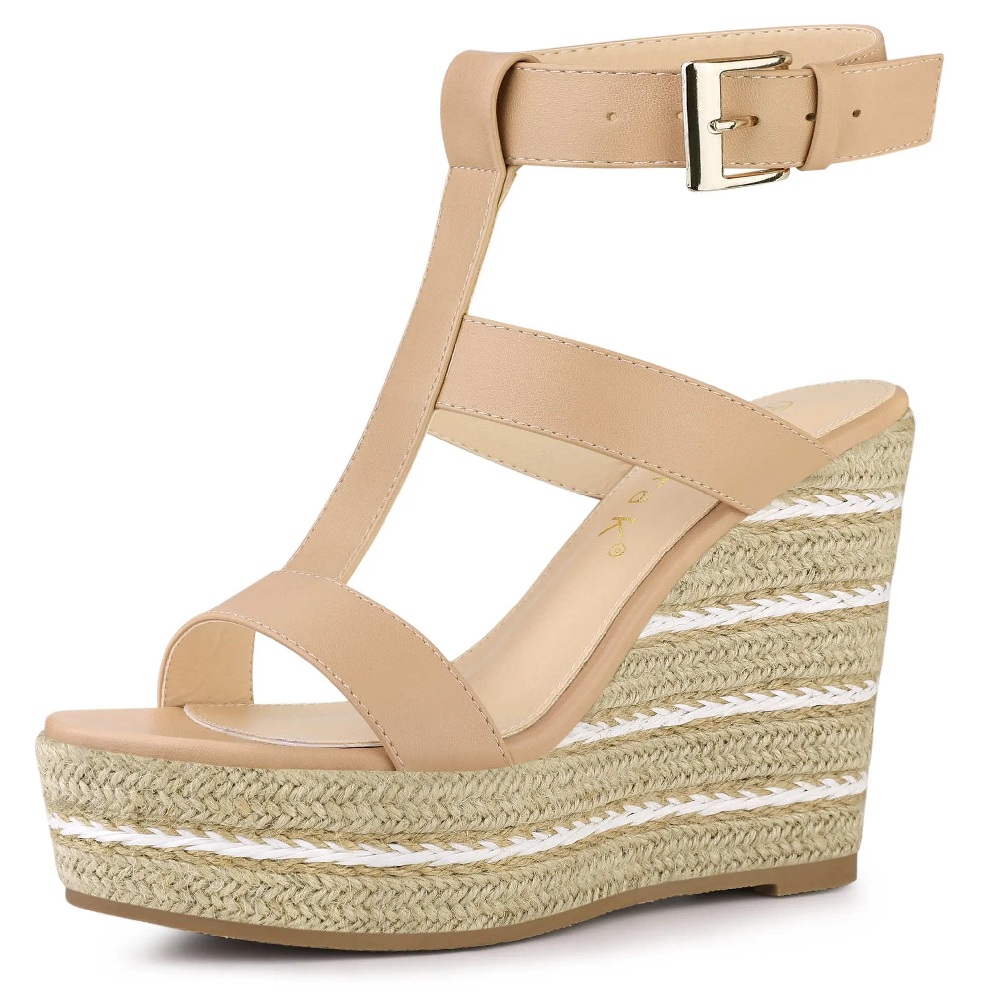 Espadrille Strappy Platform Wedges Sandals