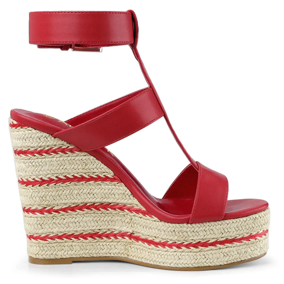 Espadrille Strappy Platform Wedges Sandals