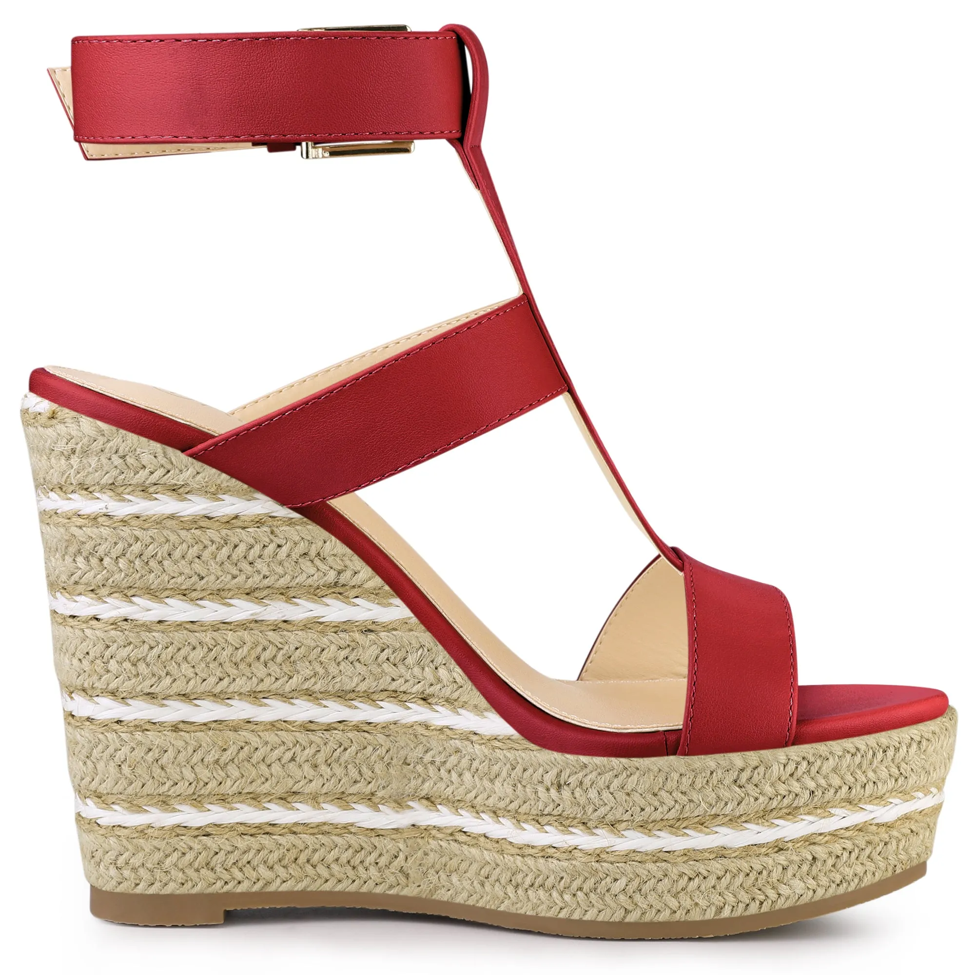 Espadrille Strappy Platform Wedges Sandals