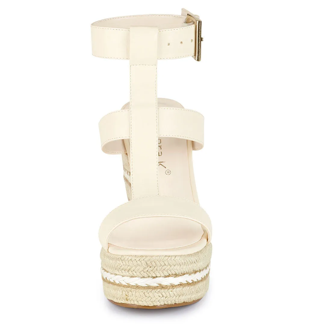 Espadrille Strappy Platform Wedges Sandals