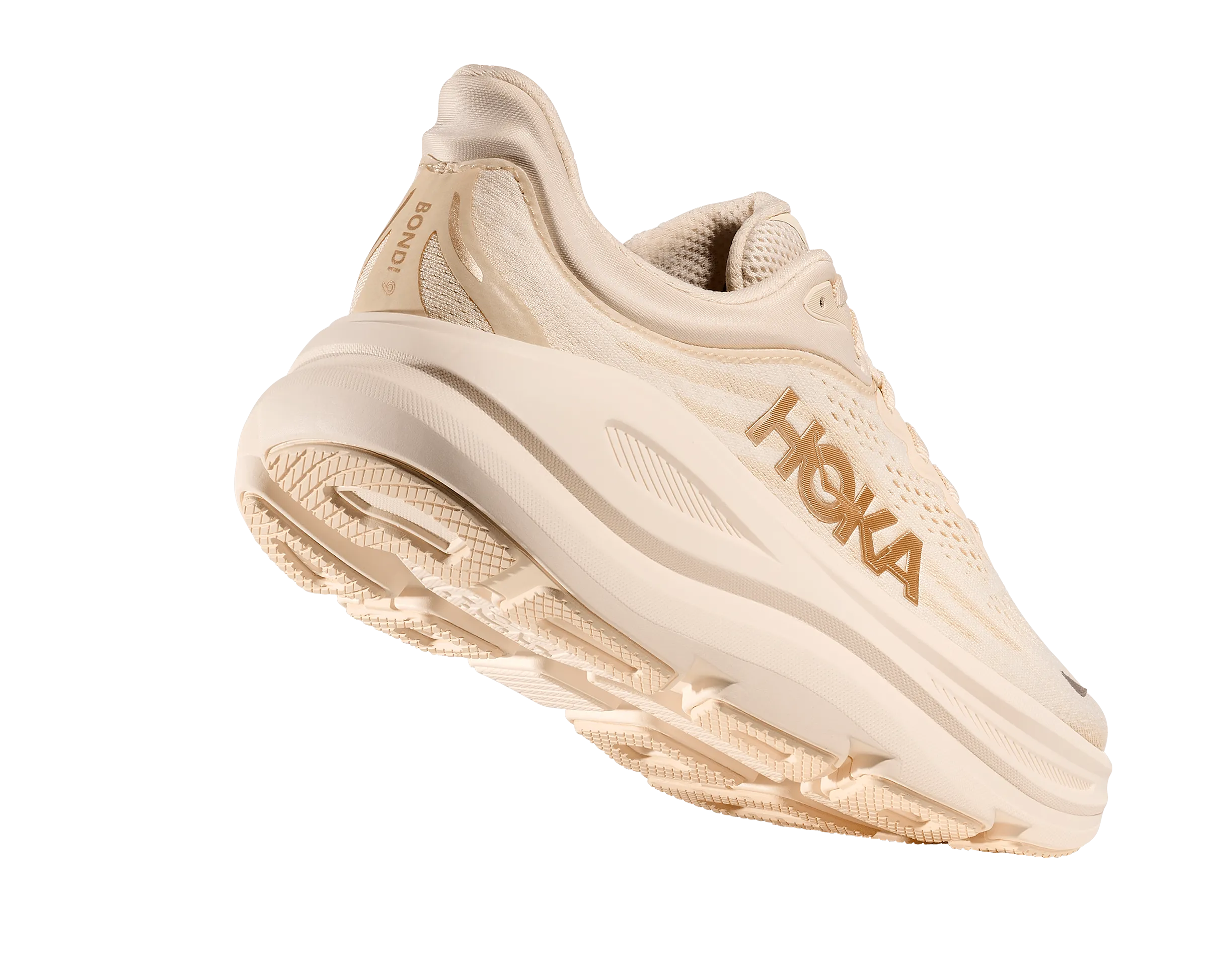 Hoka Women's Bondi 9 Running Shoes- Vanilla/ Birch