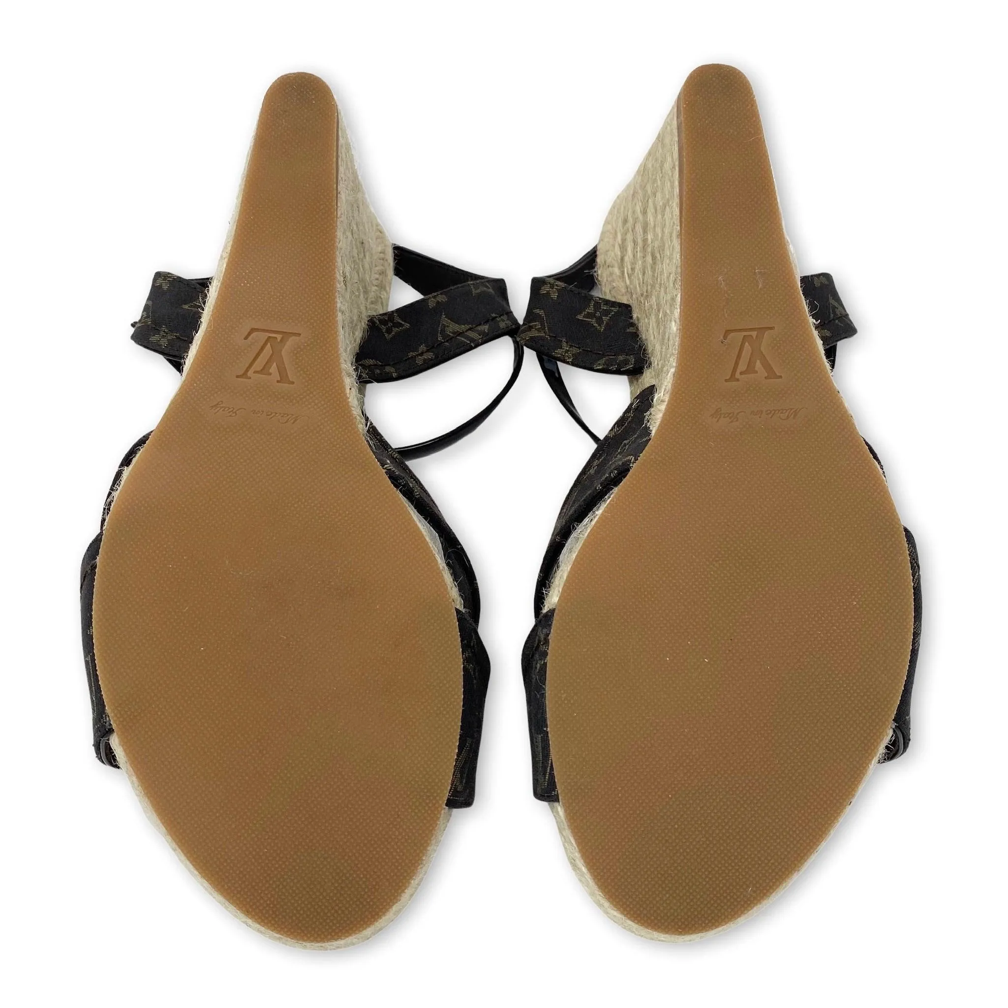 Louis Vuitton Monogram Idylle Majorca Espadrille Wedges 36.5