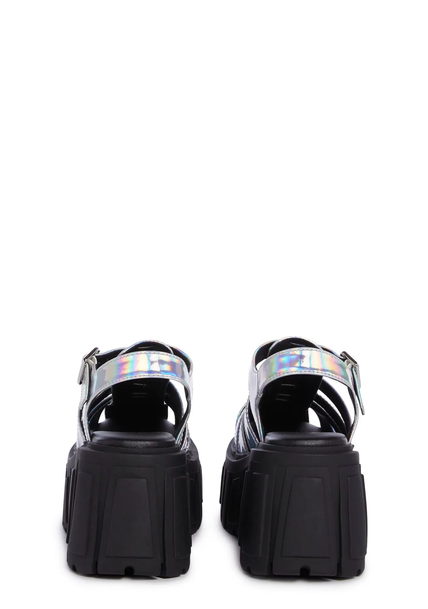 Magnetic Vibes Platform Sandals - Holo