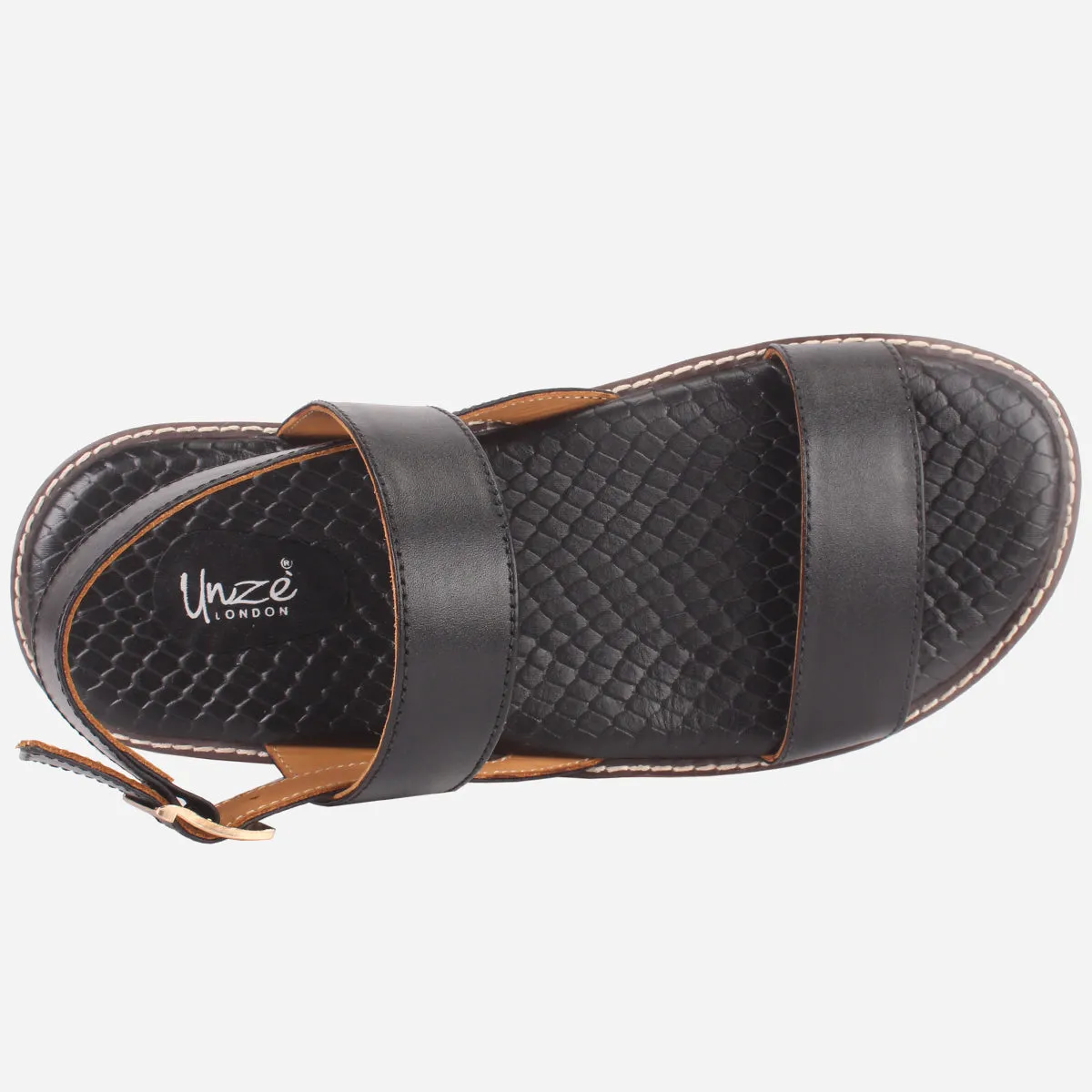 Mens "GREEZ" Leather Buckle Summer Sandals