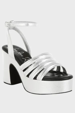 Metallic High Platform Sandals