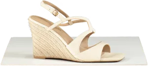 Mint Velvet Cream Pip Espadrille Wedges UK 7