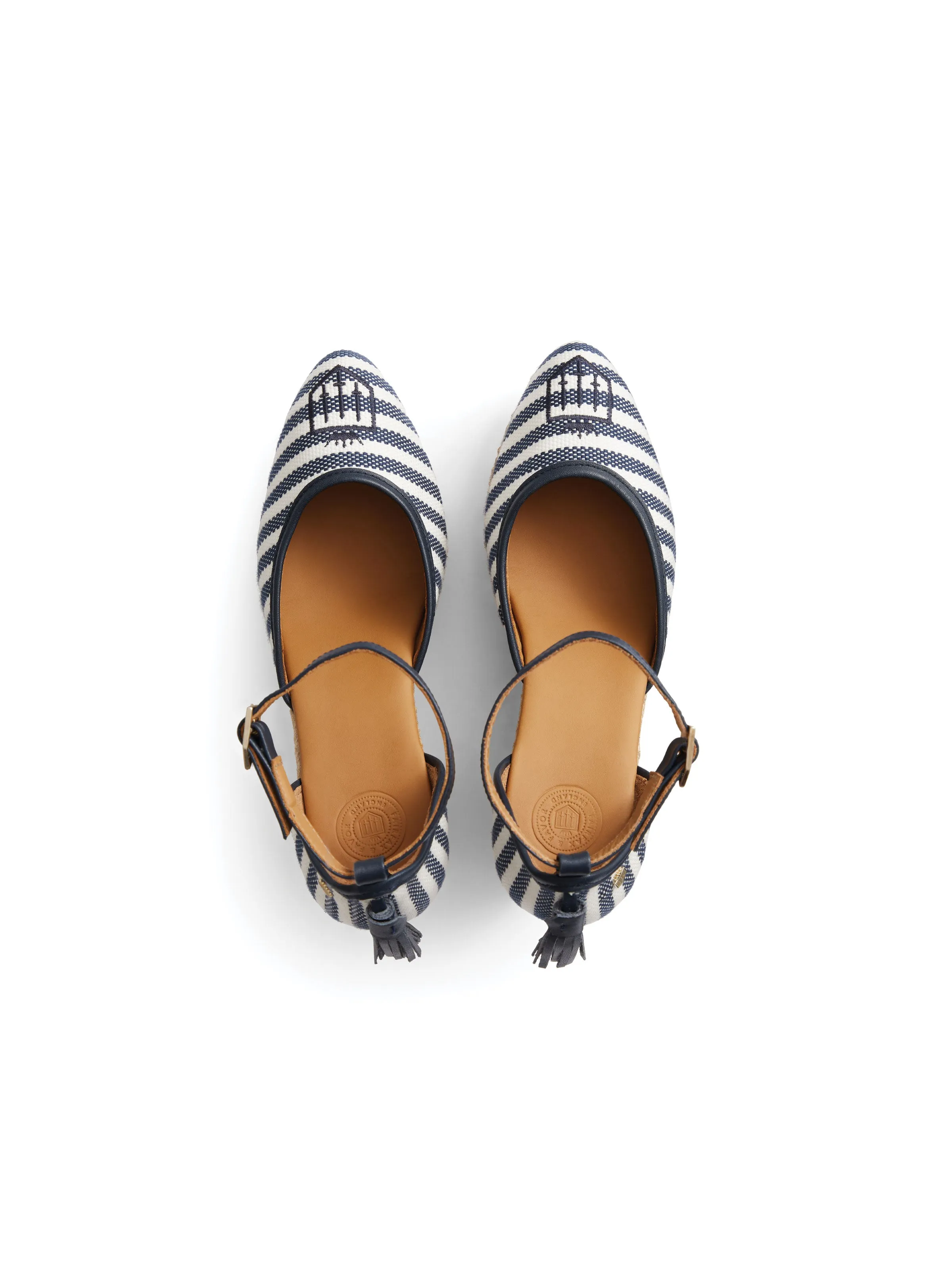 Monaco Wedge - Navy Stripe