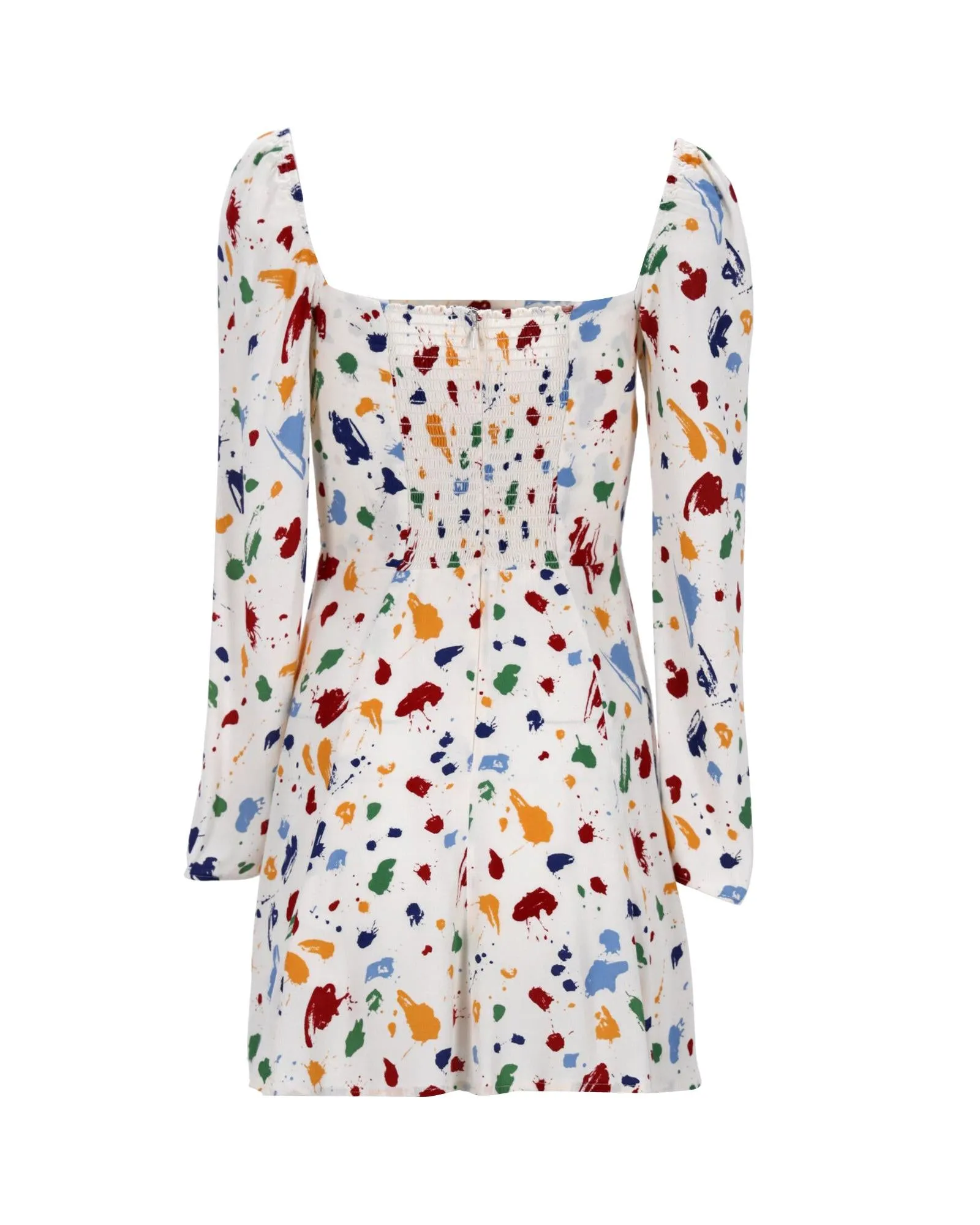 Multicolor Splatter Print Viscose Dress