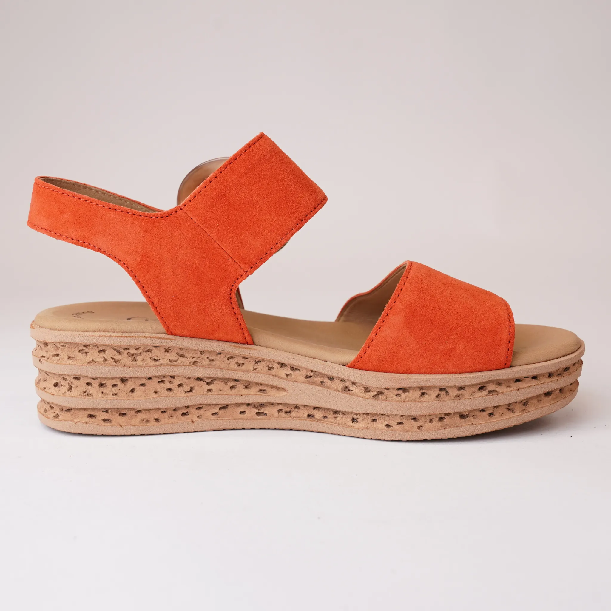 Nerida Orange Suede Sandals