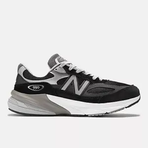 New Balance Men's 990v6 Running Shoes- Black/White