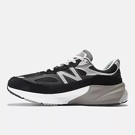 New Balance Men's 990v6 Running Shoes- Black/White