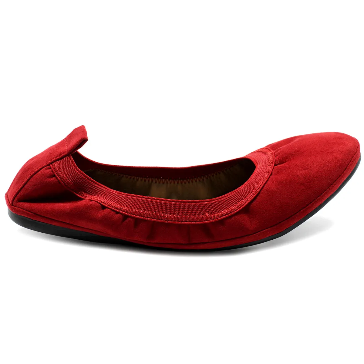 Ollio Women's Shoes Faux Suede Comfort Ballet Flat