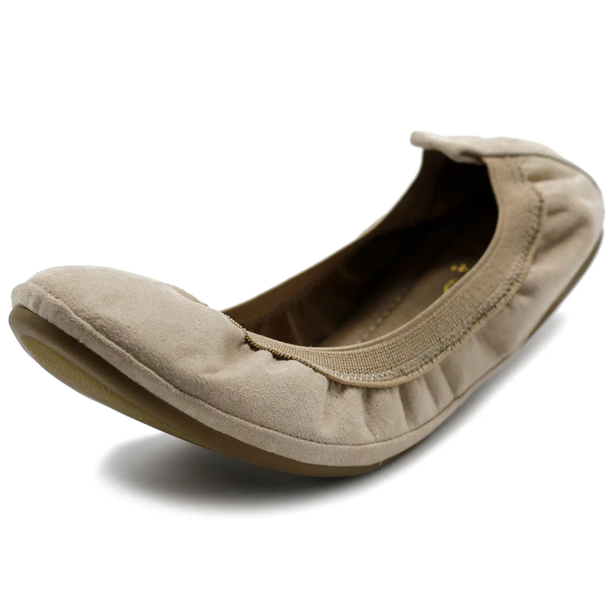 Ollio Women's Shoes Faux Suede Comfort Ballet Flat