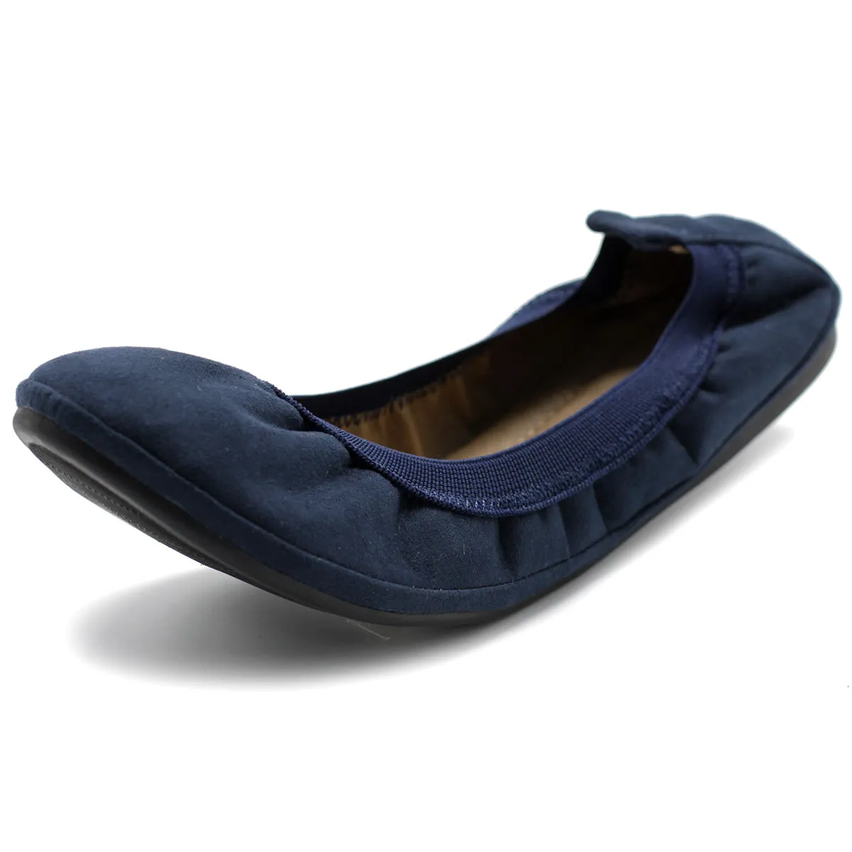 Ollio Women's Shoes Faux Suede Comfort Ballet Flat