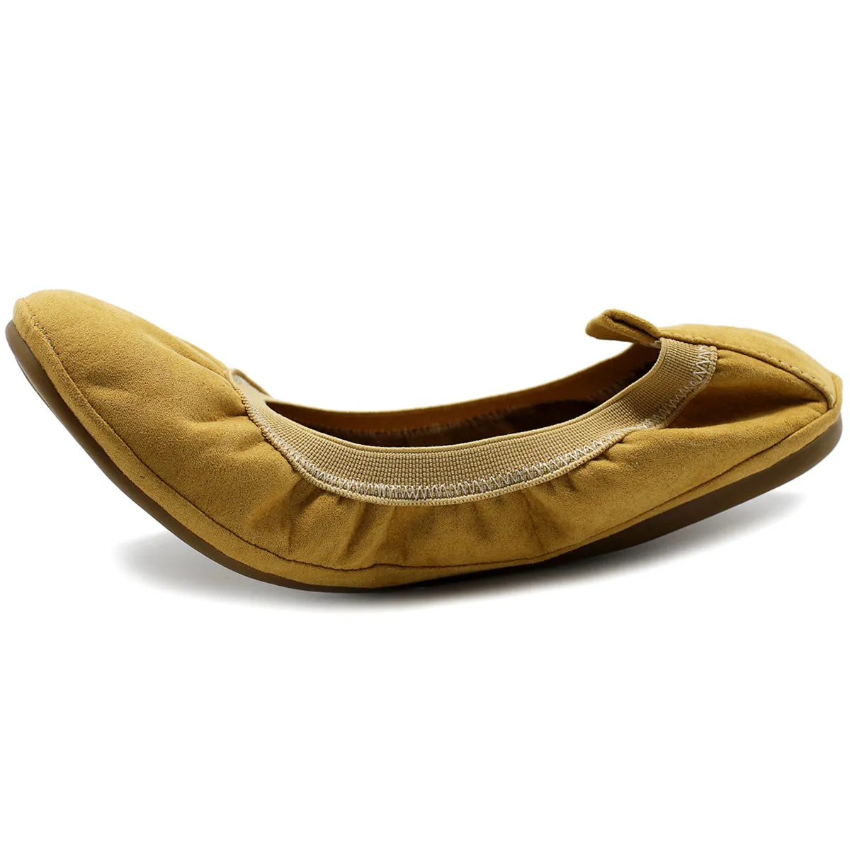 Ollio Women's Shoes Faux Suede Comfort Ballet Flat