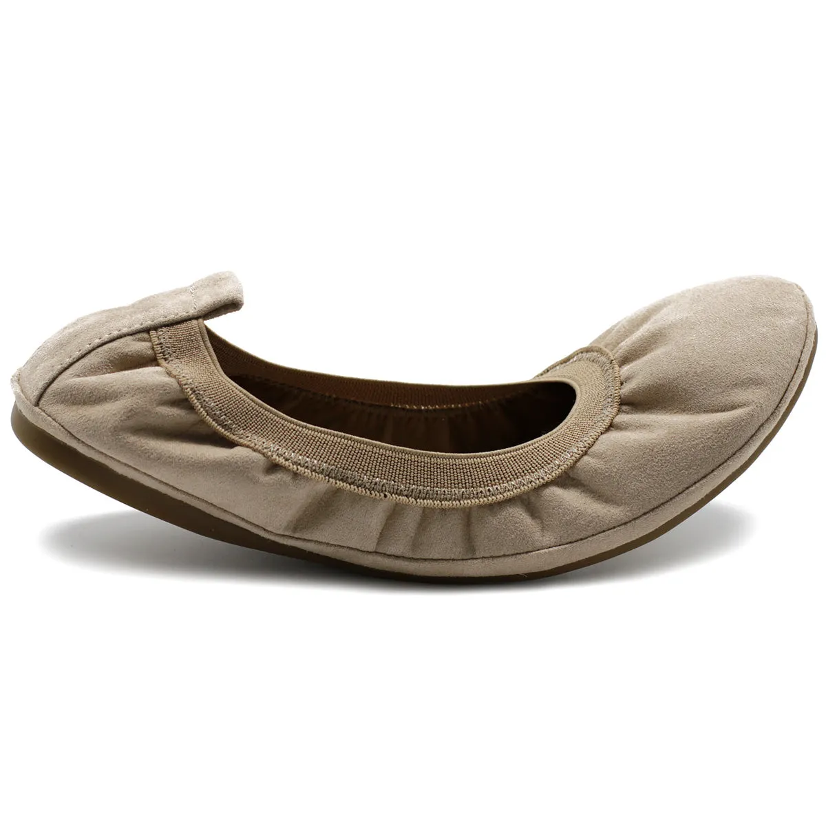 Ollio Women's Shoes Faux Suede Comfort Ballet Flat