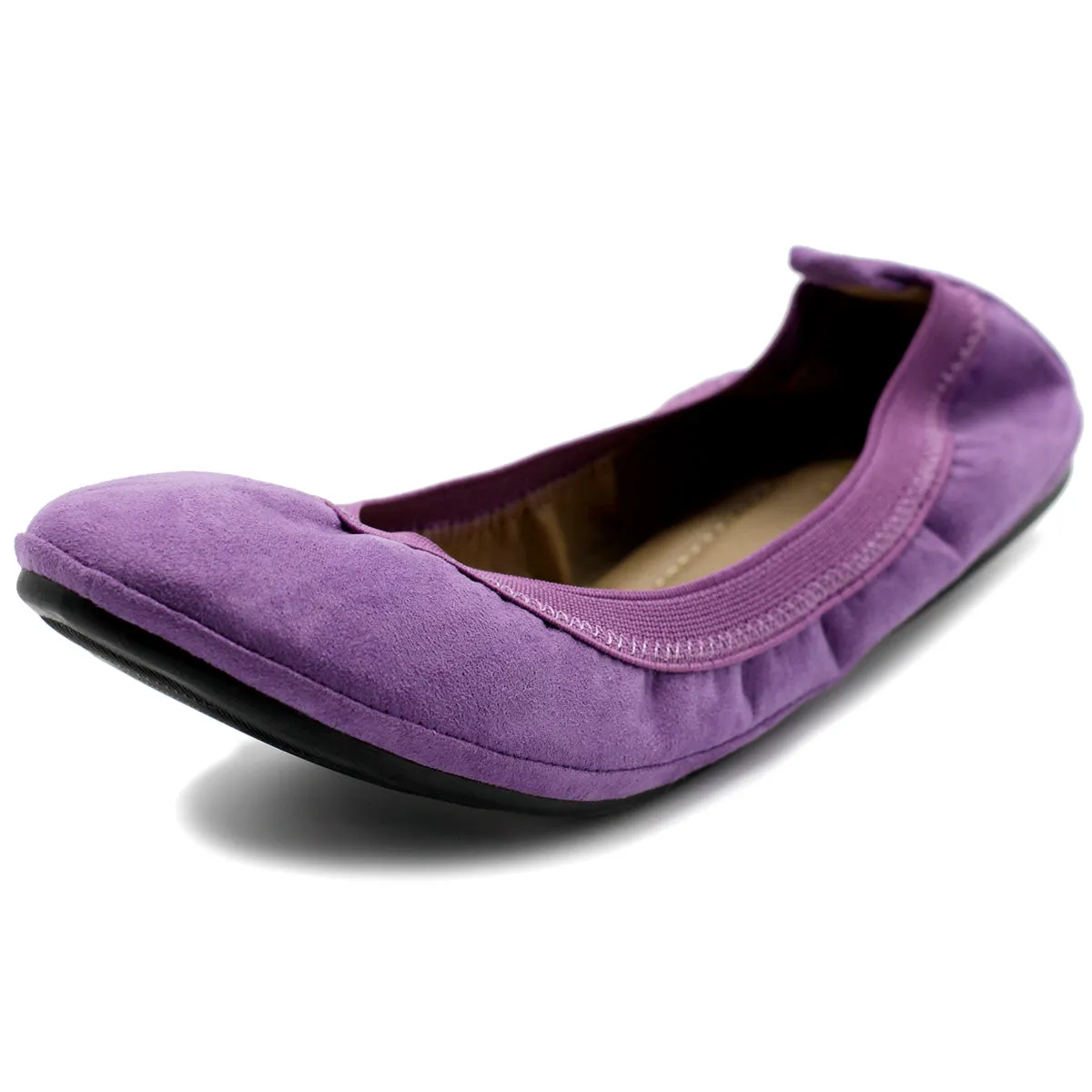 Ollio Women's Shoes Faux Suede Comfort Ballet Flat