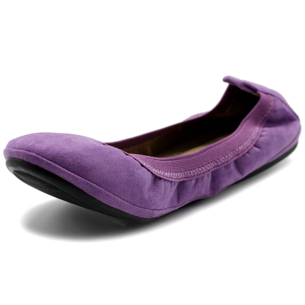 Ollio Women's Shoes Faux Suede Comfort Ballet Flat