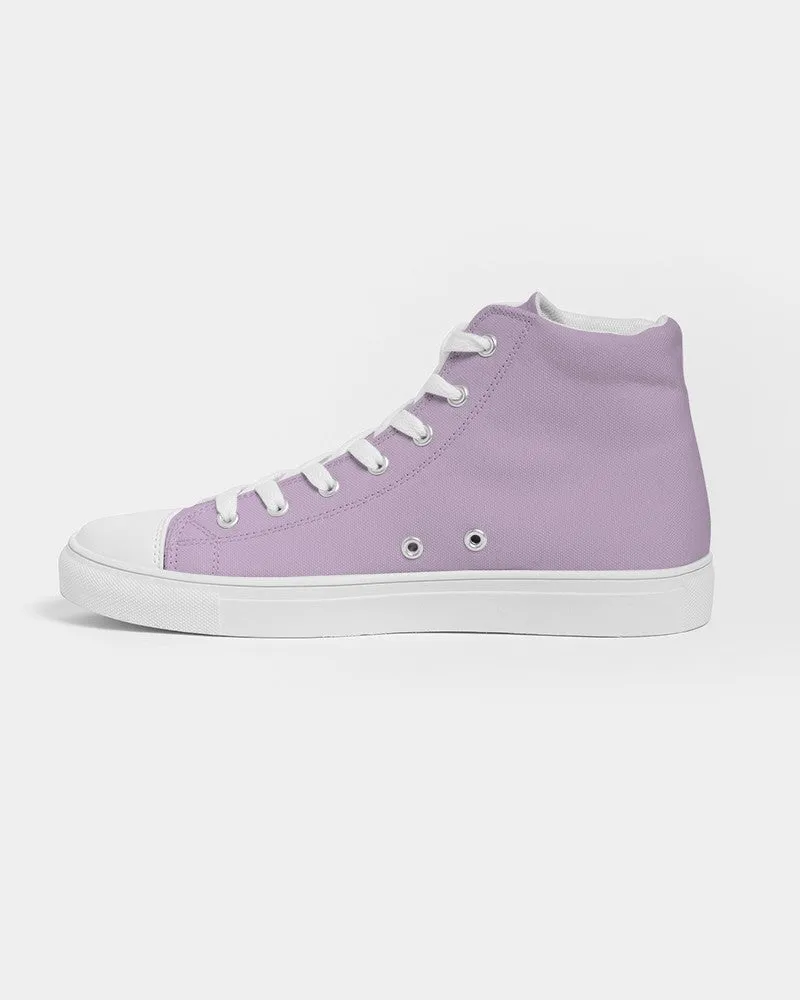 Pale Pastel Purple Men's High-top Canvas Sneakers | Men's | Bright Pale Pastel Purple | C15M30Y0K0