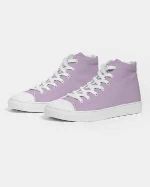 Pale Pastel Purple Men's High-top Canvas Sneakers | Men's | Bright Pale Pastel Purple | C15M30Y0K0