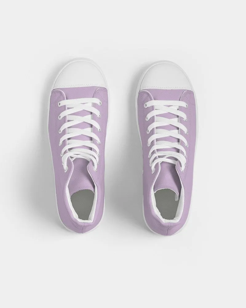 Pale Pastel Purple Men's High-top Canvas Sneakers | Men's | Bright Pale Pastel Purple | C15M30Y0K0