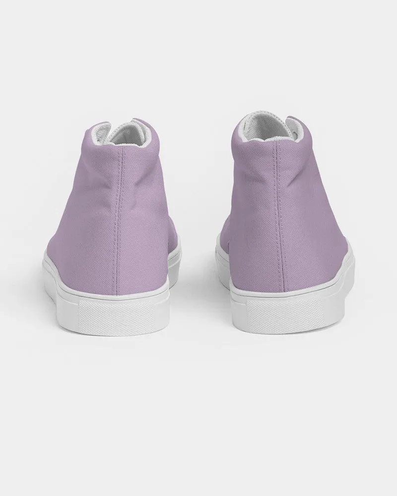 Pale Pastel Purple Men's High-top Canvas Sneakers | Men's | Bright Pale Pastel Purple | C15M30Y0K0