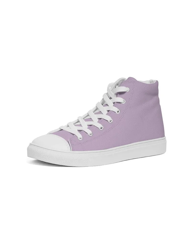 Pale Pastel Purple Men's High-top Canvas Sneakers | Men's | Bright Pale Pastel Purple | C15M30Y0K0