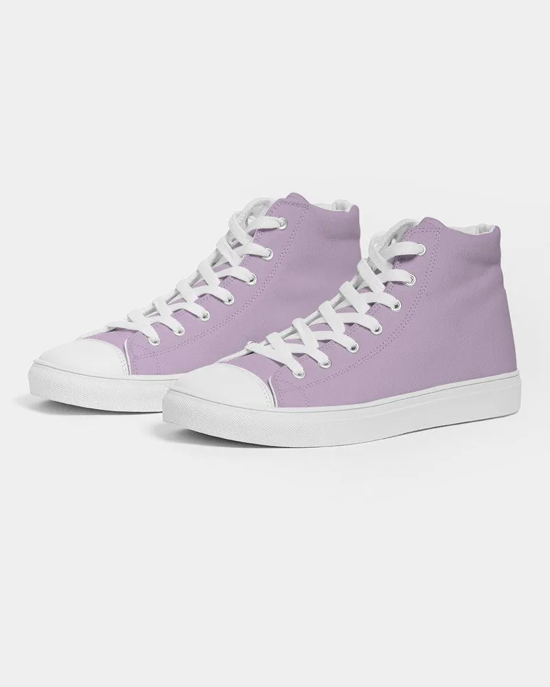 Pale Pastel Purple Men's High-top Canvas Sneakers | Men's | Bright Pale Pastel Purple | C15M30Y0K0