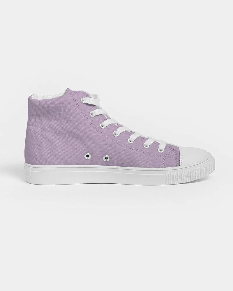 Pale Pastel Purple Men's High-top Canvas Sneakers | Men's | Bright Pale Pastel Purple | C15M30Y0K0