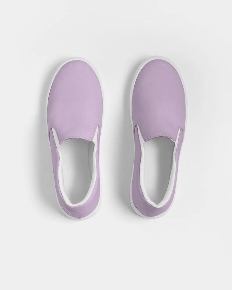 Pale Pastel Purple Slip-On Canvas Sneakers | Men's | Bright Pale Pastel Purple | C15M30Y0K0