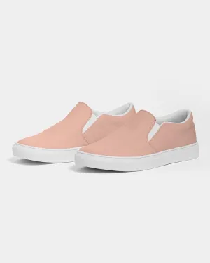 Pale Pastel Red Slip-On Canvas Sneakers | Women's | Bright Pale Pastel Red | C0M30Y30K0