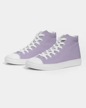 Pale Pastel Violet Men's High-top Canvas Sneakers | Men's | Bright Pale Pastel Violet | C22M30Y0K0