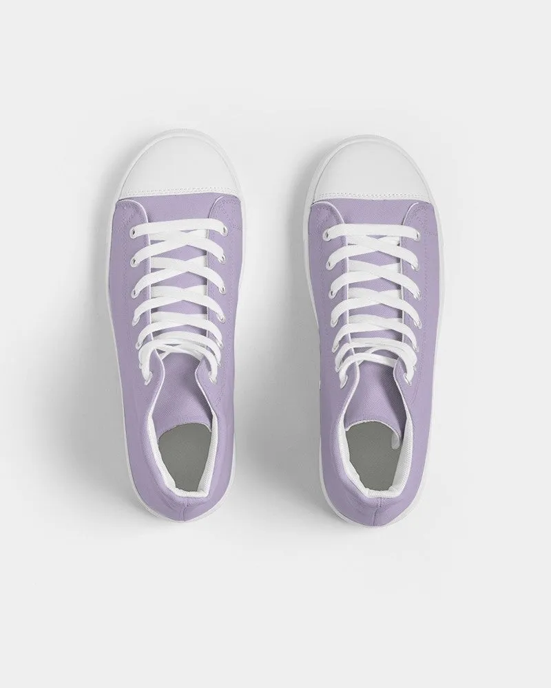 Pale Pastel Violet Men's High-top Canvas Sneakers | Men's | Bright Pale Pastel Violet | C22M30Y0K0